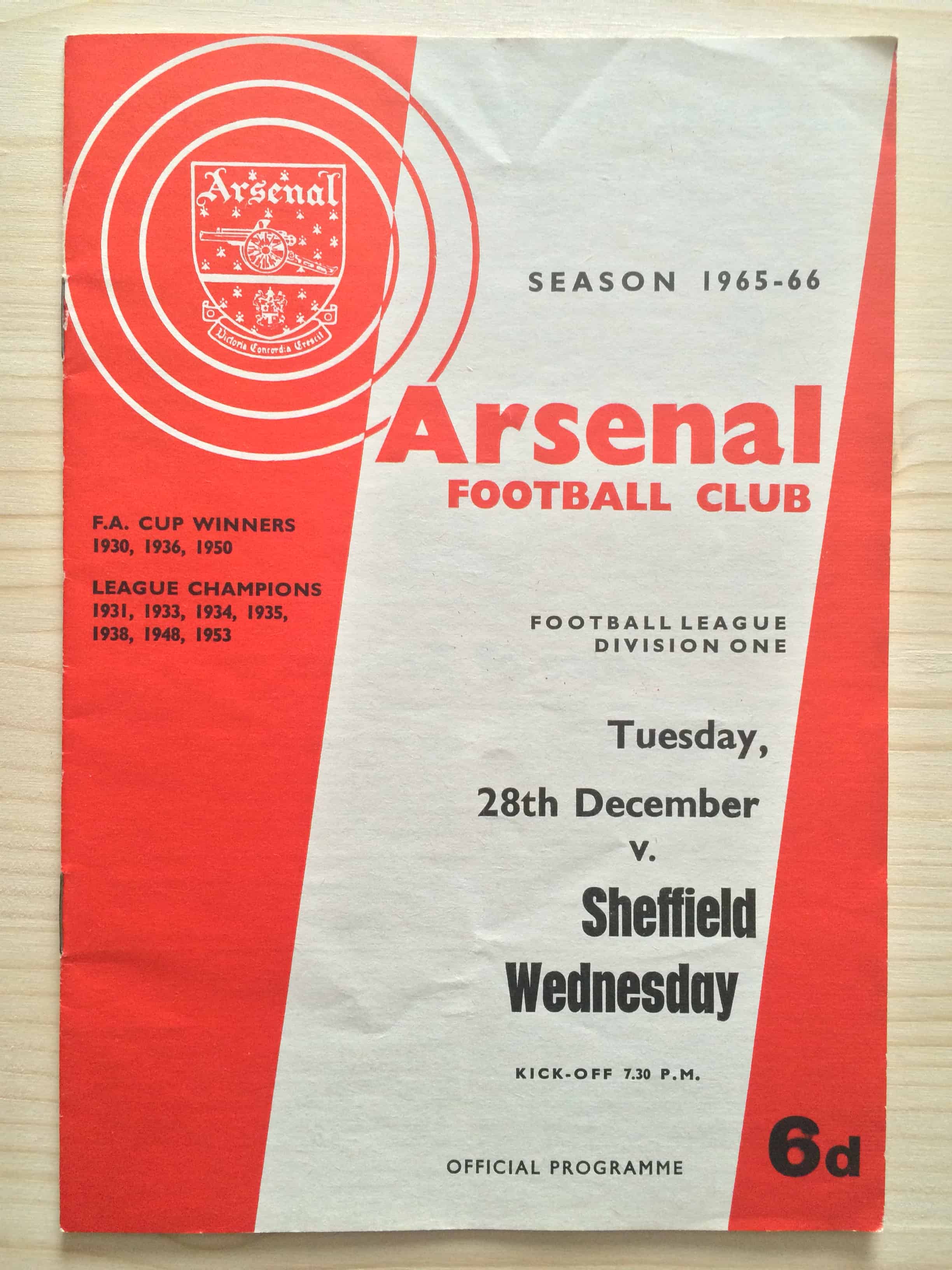 Arsenal FC v Sheffield Wednesday FC 